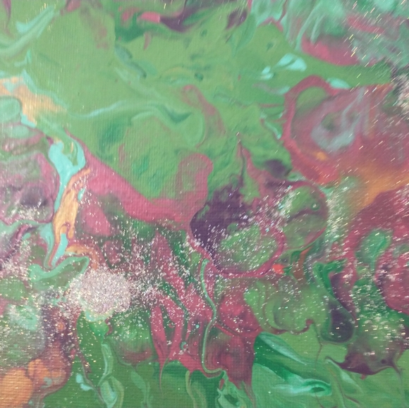 'Green Lei' DESIGNS BY SANDY, Acrylic Painting, Sealed, 9x12 - Picture 13 of 15